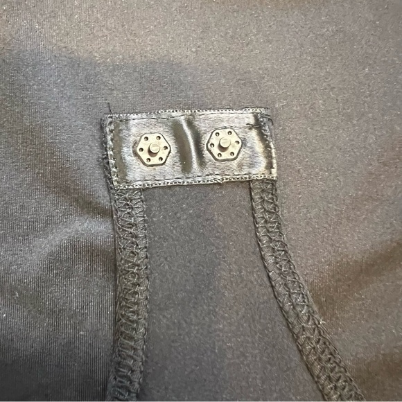 Zara Black V Neck Bodysuit Strappy Sheer Cutout Snaps Closure Evening Size S - Picture 10 of 12